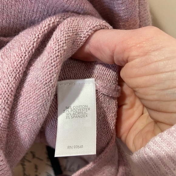J. Jill V-neck‎ short sleeve mauve sweater Size XL petite - Picture 7 of 7